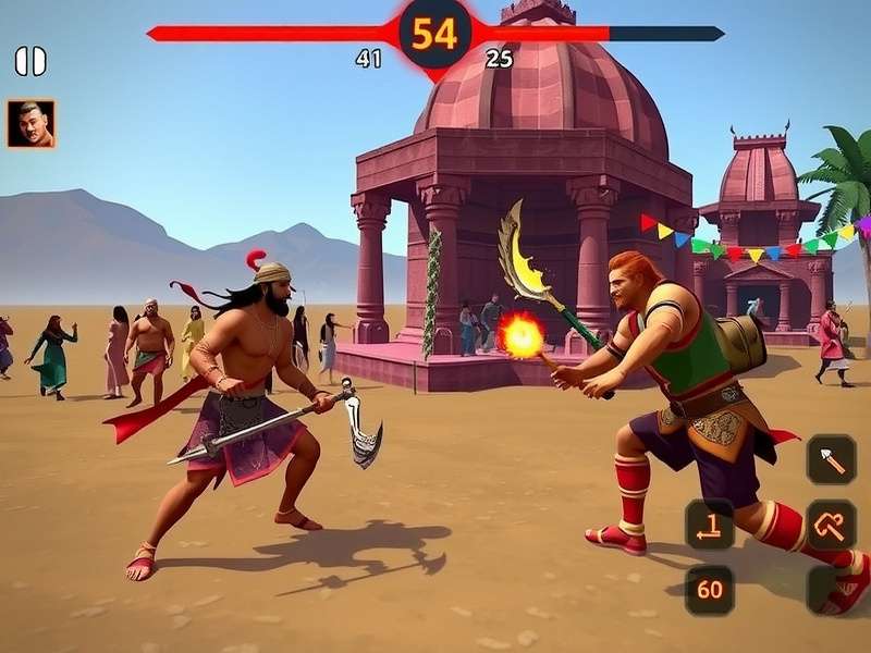 Sacred Mace Conquest gameplay screenshot showing character combat
